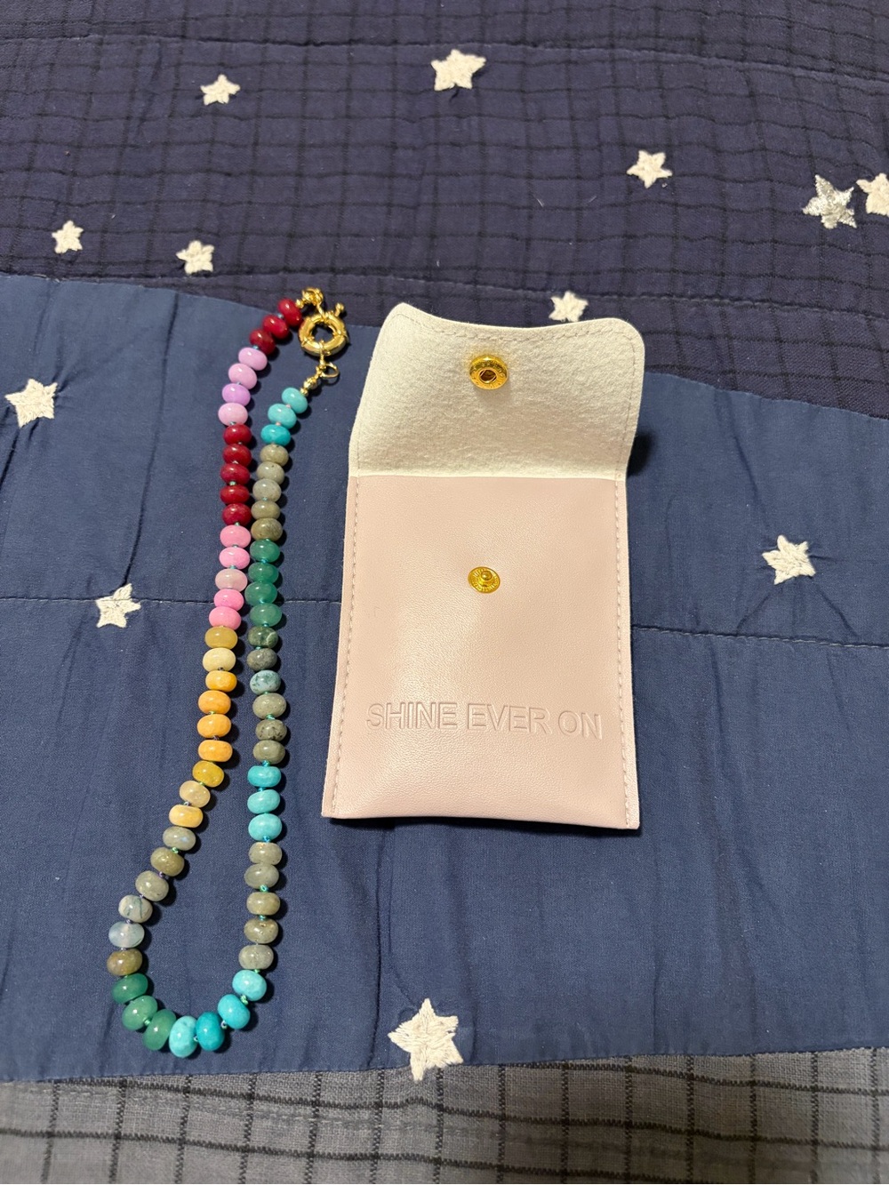 Rainbow Stone Beaded Necklace